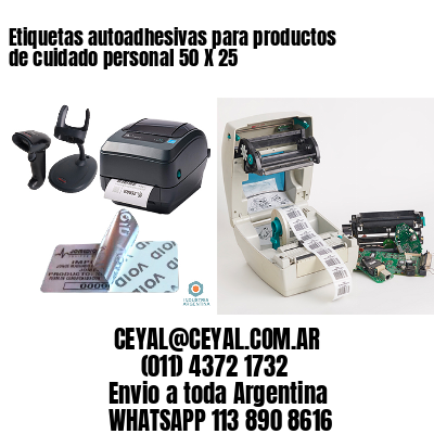 Etiquetas autoadhesivas para productos de cuidado personal 50 X 25