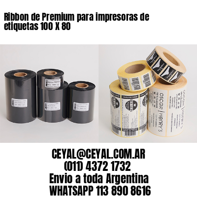 Ribbon de Premium para impresoras de etiquetas 100 X 80