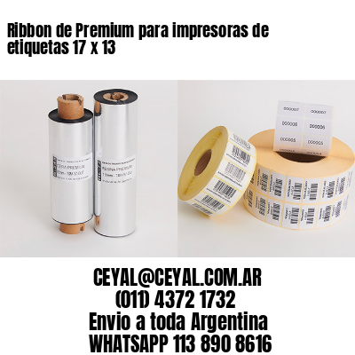 Ribbon de Premium para impresoras de etiquetas 17 x 13