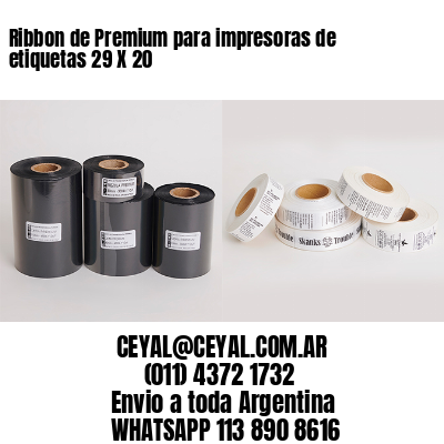 Ribbon de Premium para impresoras de etiquetas 29 X 20