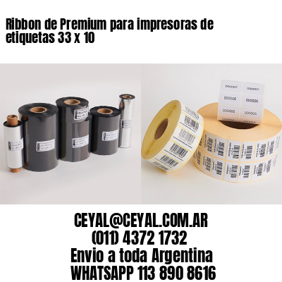 Ribbon de Premium para impresoras de etiquetas 33 x 10