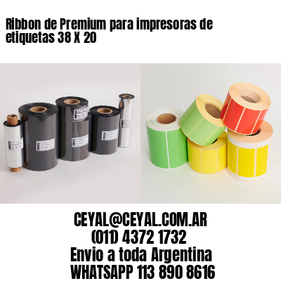 Ribbon de Premium para impresoras de etiquetas 38 X 20