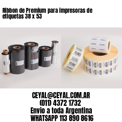 Ribbon de Premium para impresoras de etiquetas 38 x 53