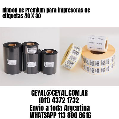 Ribbon de Premium para impresoras de etiquetas 40 X 30