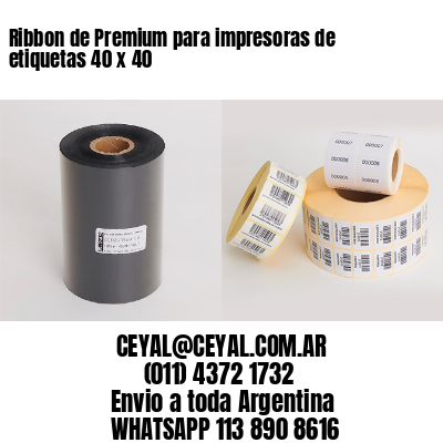 Ribbon de Premium para impresoras de etiquetas 40 x 40