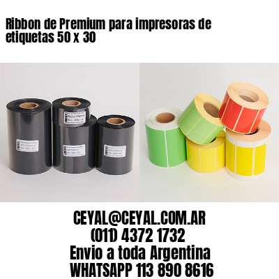 Ribbon de Premium para impresoras de etiquetas 50 x 30