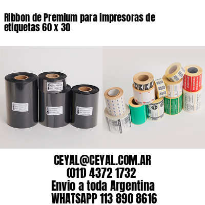 Ribbon de Premium para impresoras de etiquetas 60 x 30