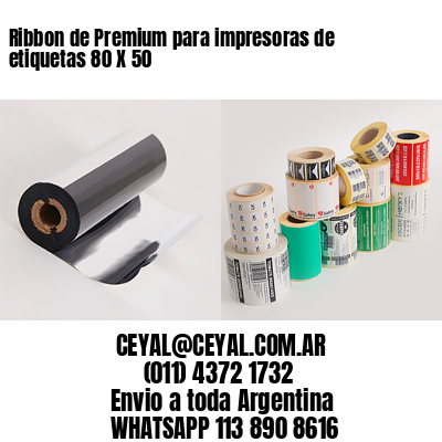Ribbon de Premium para impresoras de etiquetas 80 X 50
