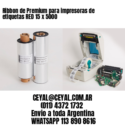 Ribbon de Premium para impresoras de etiquetas RED 15 x 5000