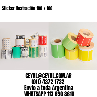 Sticker Ilustración 100 x 100