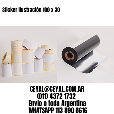 Sticker Ilustración 100 x 30