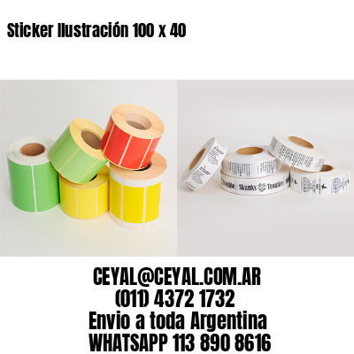 Sticker Ilustración 100 x 40
