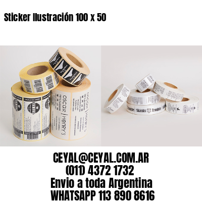 Sticker Ilustración 100 x 50