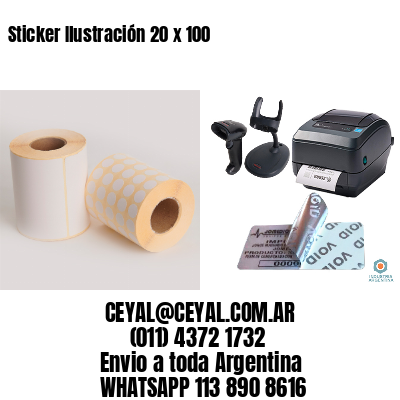 Sticker Ilustración 20 x 100