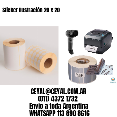 Sticker Ilustración 20 x 20