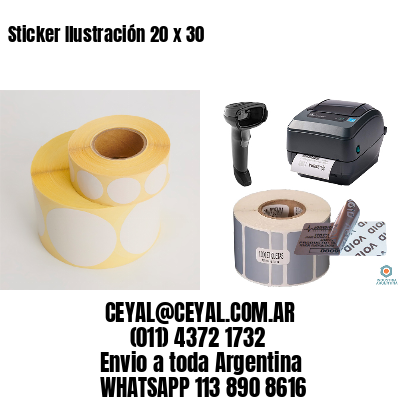 Sticker Ilustración 20 x 30