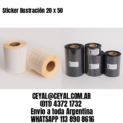 Sticker Ilustración 20 x 50
