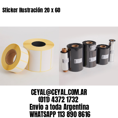 Sticker Ilustración 20 x 60