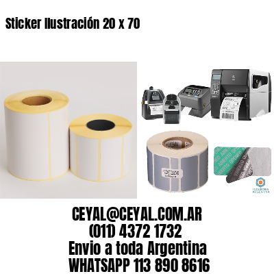 Sticker Ilustración 20 x 70
