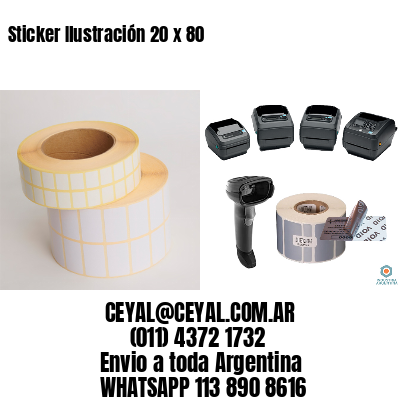 Sticker Ilustración 20 x 80