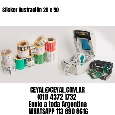 Sticker Ilustración 20 x 90