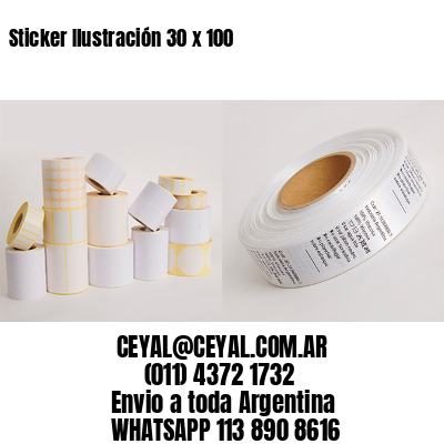 Sticker Ilustración 30 x 100