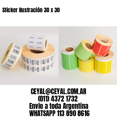 Sticker Ilustración 30 x 30