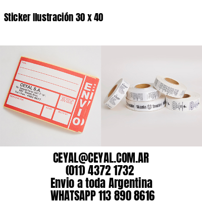 Sticker Ilustración 30 x 40