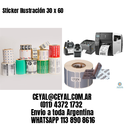 Sticker Ilustración 30 x 60