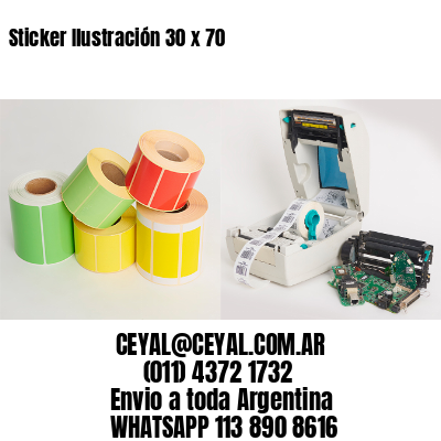 Sticker Ilustración 30 x 70