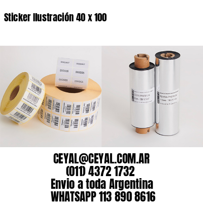 Sticker Ilustración 40 x 100