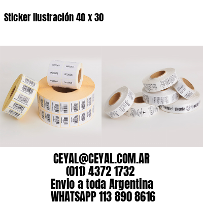 Sticker Ilustración 40 x 30