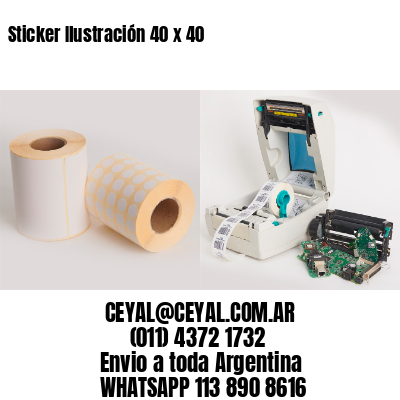 Sticker Ilustración 40 x 40