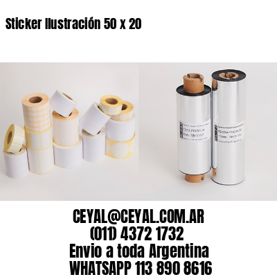 Sticker Ilustración 50 x 20
