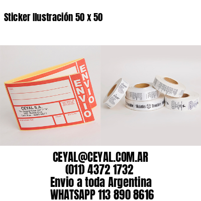 Sticker Ilustración 50 x 50