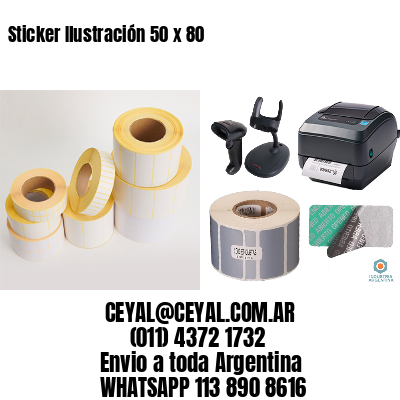 Sticker Ilustración 50 x 80