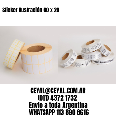 Sticker Ilustración 60 x 20