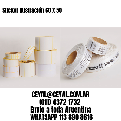 Sticker Ilustración 60 x 50
