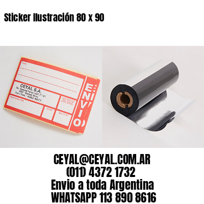 Sticker Ilustración 80 x 90
