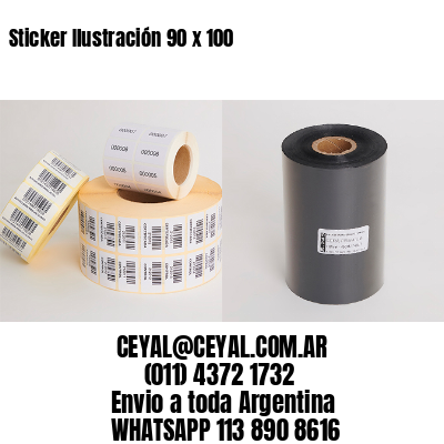 Sticker Ilustración 90 x 100