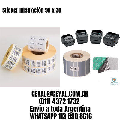 Sticker Ilustración 90 x 30