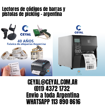 Lectores de códigos de barras y pistolas de picking – argentina