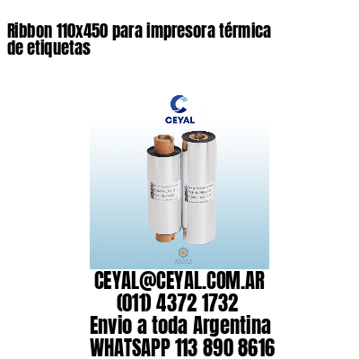 Ribbon 110×450 para impresora térmica de etiquetas
