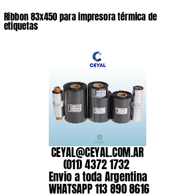 Ribbon 83×450 para impresora térmica de etiquetas