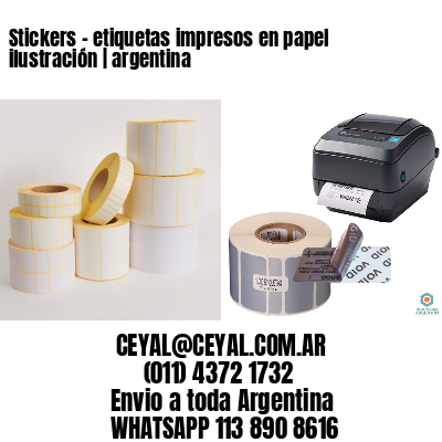 Stickers – etiquetas impresos en papel ilustración | argentina
