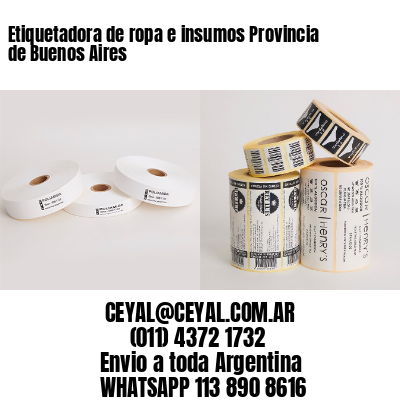 Etiquetadora de ropa e insumos Provincia de Buenos Aires