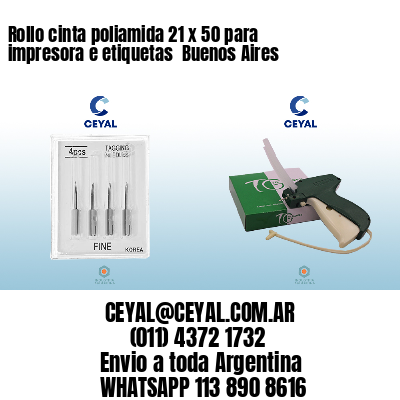 Rollo cinta poliamida 21 x 50 para impresora e etiquetas  Buenos Aires