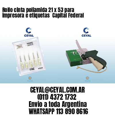 Rollo cinta poliamida 21 x 53 para impresora e etiquetas  Capital Federal