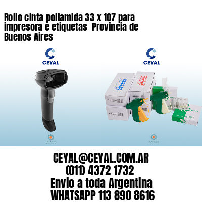 Rollo cinta poliamida 33 x 107 para impresora e etiquetas  Provincia de Buenos Aires