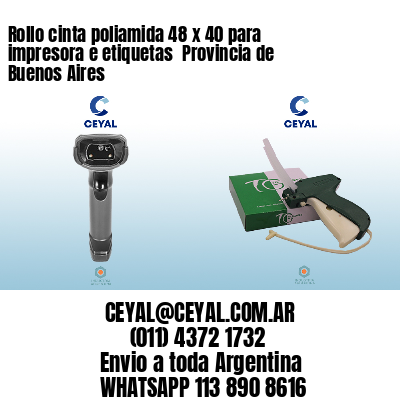 Rollo cinta poliamida 48 x 40 para impresora e etiquetas  Provincia de Buenos Aires